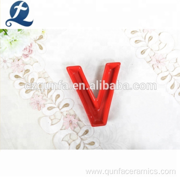 Love Letter Shape Ceramic Dessert Wedding Candy Tray